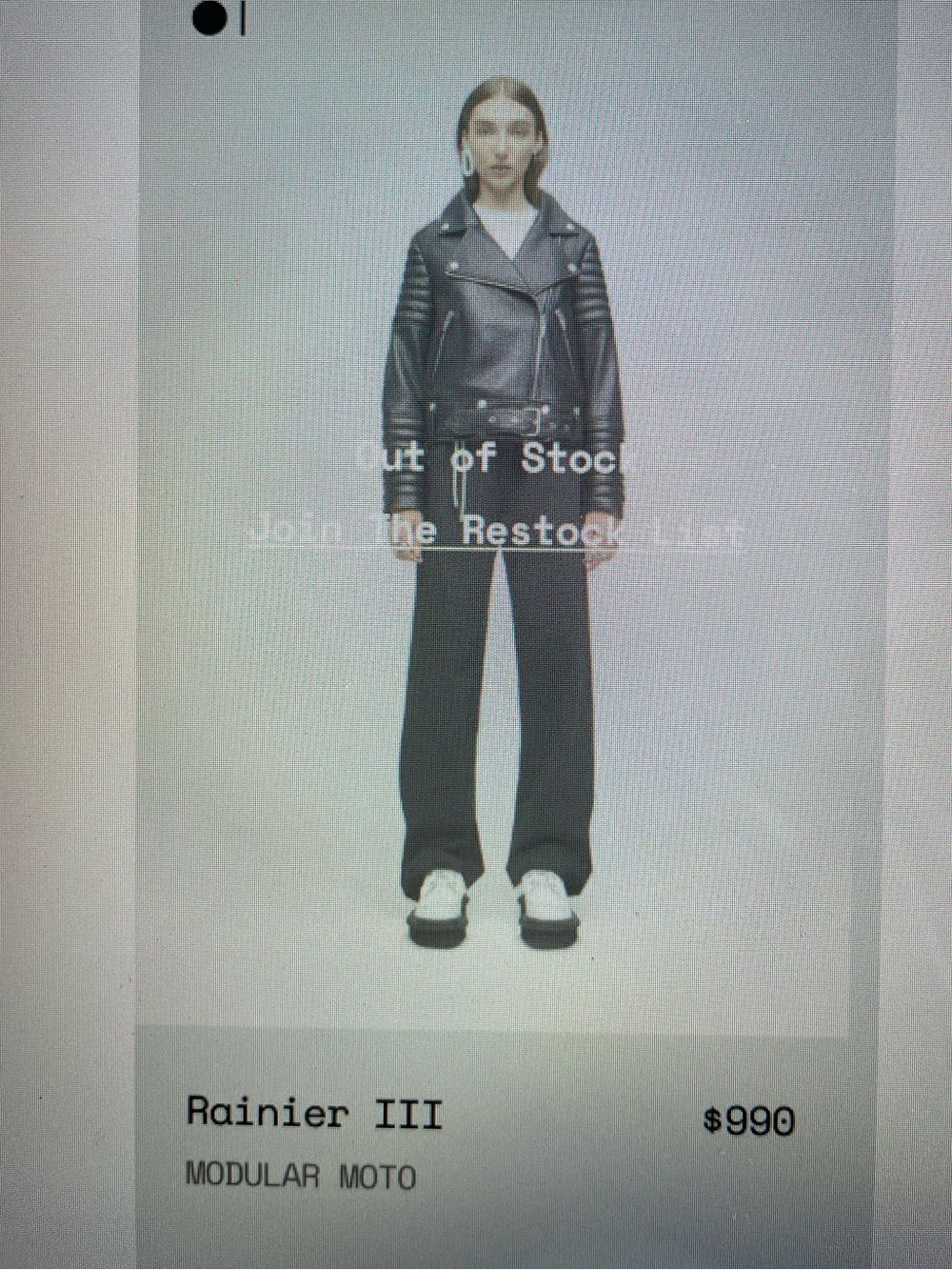 THE ARRIVALS Rainier Pebbled
Lamb Leather Jacket w/ Removable Fur Collar, XS - Picture 16 of 16